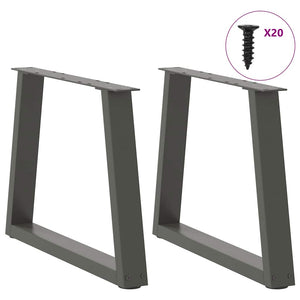 Couchtischbeine V-Form Anthrazit 50cm