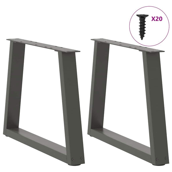 Couchtischbeine V-Form Anthrazit 50cm
