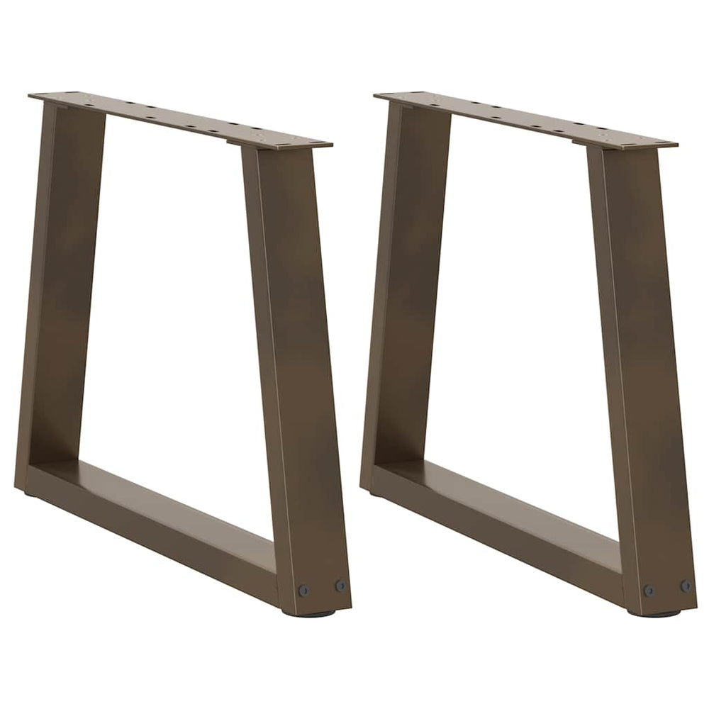 V-Form Couchtischbeine, Stahl Natur, 50cm, 2er-Set