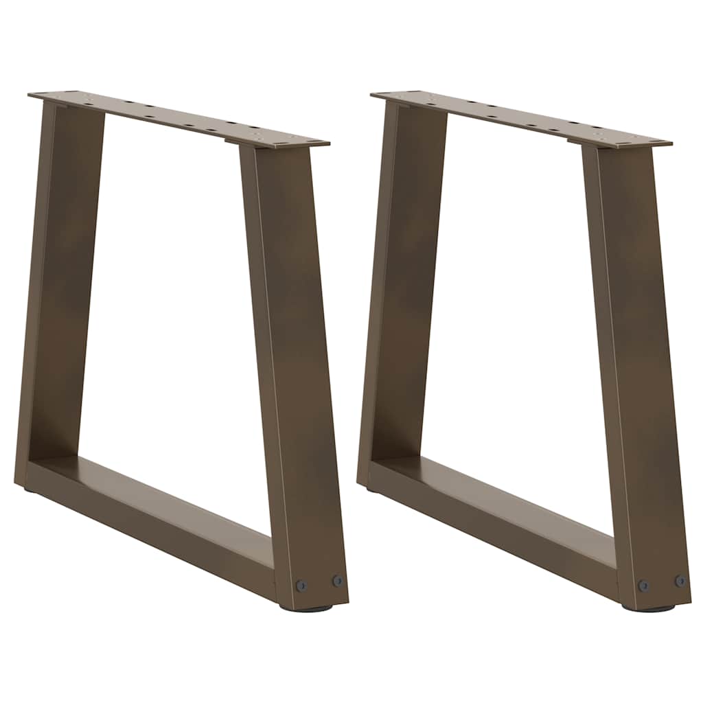 vidaXL Pieds de table basse en forme de V 2 pcs Acier brut 50x(42-43,3) cm Acier