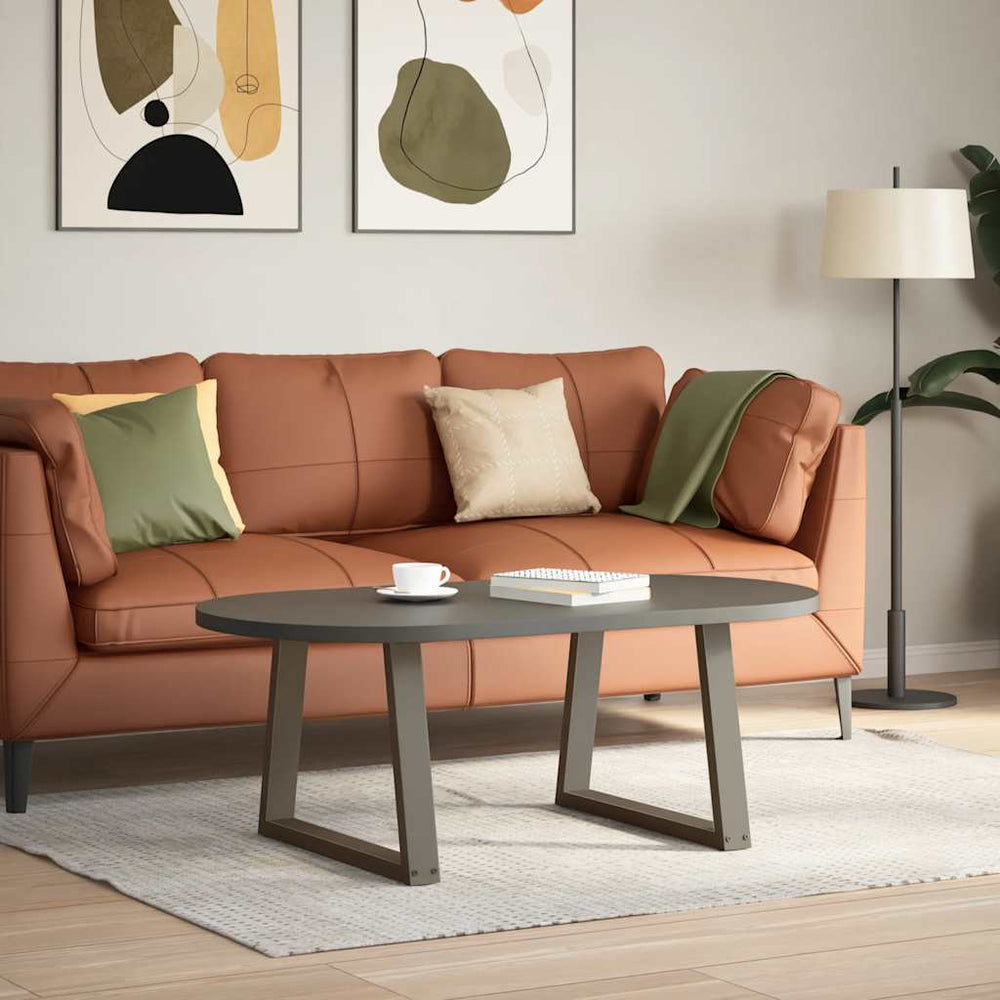 V-Form Couchtischbeine, Stahl Natur, 50cm, 2er-Set