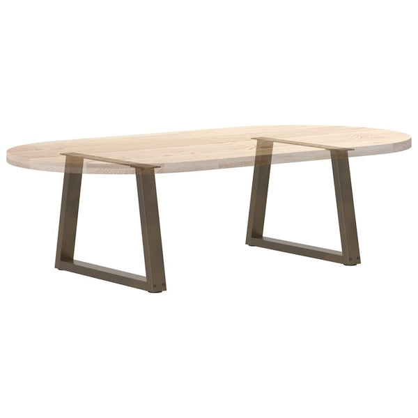 vidaXL Pieds de table basse en forme de V 2 pcs Acier brut 50x(42-43,3) cm Acier