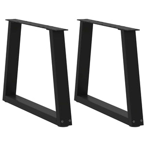 Couchtischbeine V-Form Schwarz 60cm Stahl