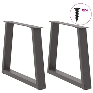 Anthrazit Couchtischbeine V-Form, 60 cm
