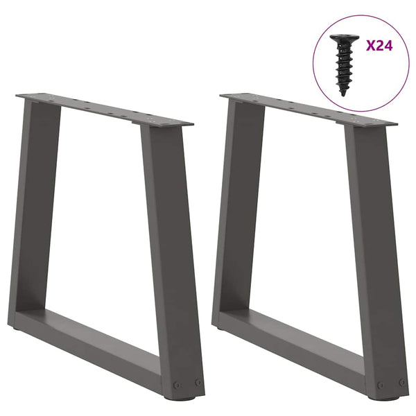 Anthrazit Couchtischbeine V-Form, 60 cm