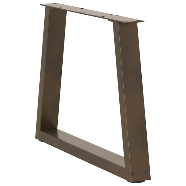 V-Form Couchtischbeine, Stahl Natur, 60cm, 2er Set