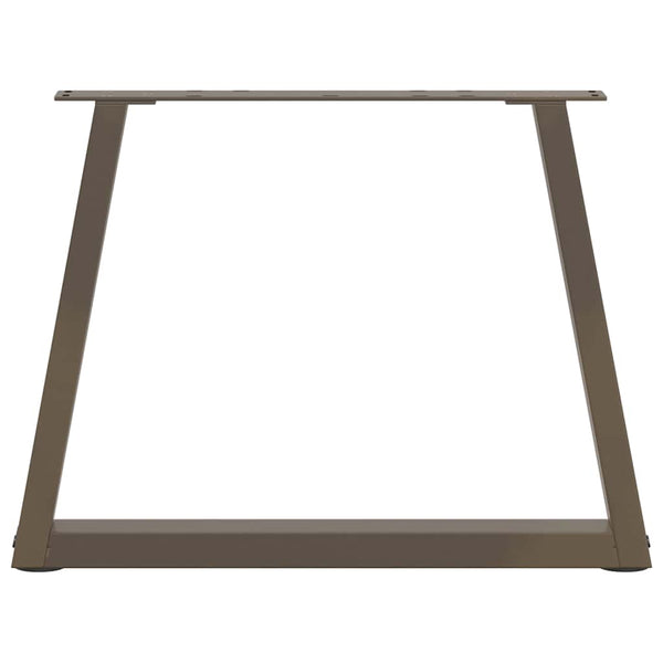 V-Form Couchtischbeine, Stahl Natur, 60cm, 2er Set