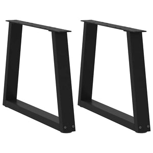 Couchtischbeine V-Form Schwarz, 2er-Set