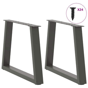 Couchtischbeine V-Form Anthrazit, 70 cm, 2er-Set