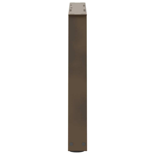 vidaXL Pieds de table basse en V 2 pcs Acier brut 70x(42-43,3) cm Acier
