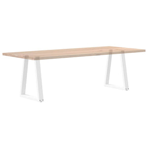 V-Form Tischbeine, 60cm, Weiß, Stahl