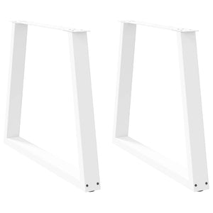 V-Form Tischbeine, 70 cm, Weiß, 2er Set