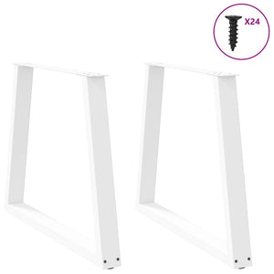 V-Form Tischbeine, 70 cm, Weiß, 2er Set