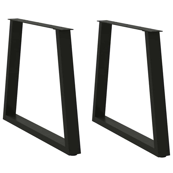 V-Form Tischbeine, Schwarz, 80 cm, 2er-Set