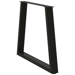V-Form Tischbeine, Schwarz, 80 cm, 2er-Set