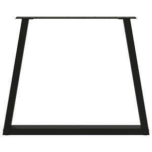 V-Form Tischbeine, Schwarz, 80 cm, 2er-Set