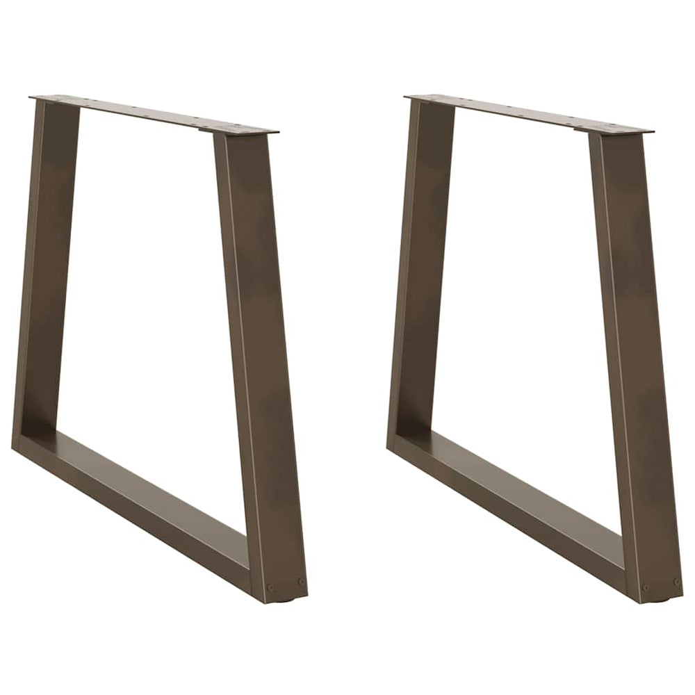 V-Form Tischbeine, Naturstahl, 100cm, 2er-Set