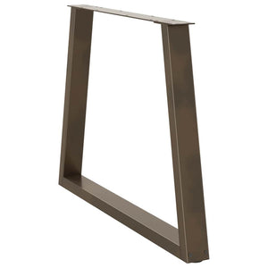 V-Form Tischbeine, Naturstahl, 100cm, 2er-Set