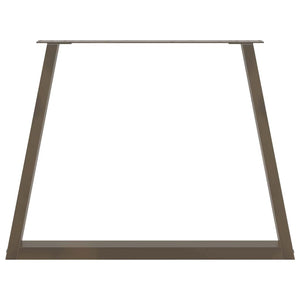 V-Form Tischbeine, Naturstahl, 100cm, 2er-Set