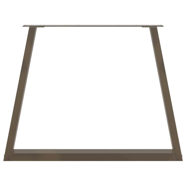 V-Form Tischbeine, Naturstahl, 100cm, 2er-Set