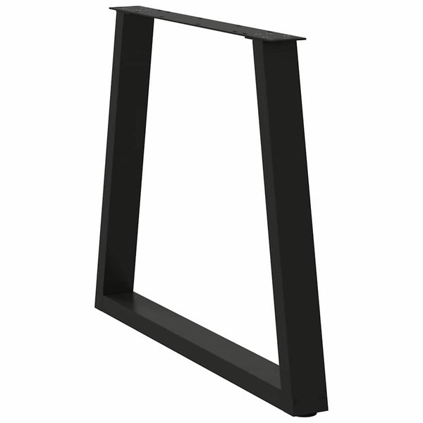 Esstischbeine V-Form, 70 cm, Schwarz, 3er-Set