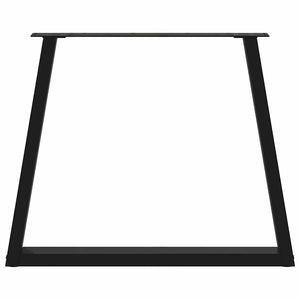 Esstischbeine V-Form, 70 cm, Schwarz, 3er-Set