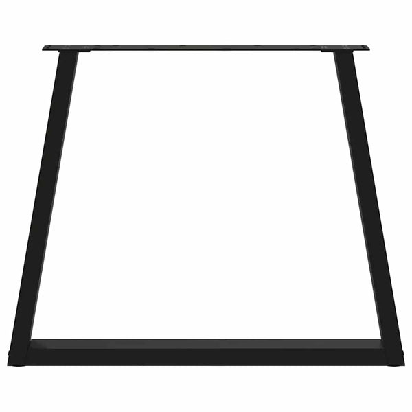 Esstischbeine V-Form, 70 cm, Schwarz, 3er-Set