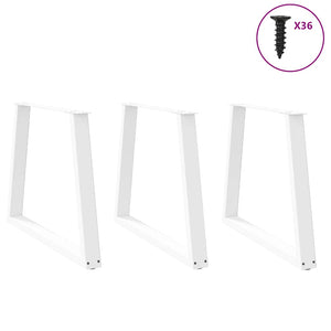 V-Form Tischbeine, 70cm, Weiß, 3er Set