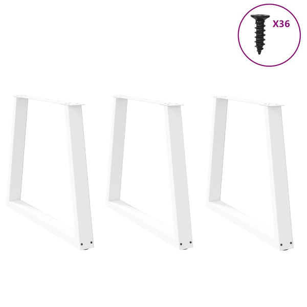 V-Form Tischbeine, 70cm, Weiß, 3er Set