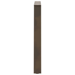 V-Form Esstischbeine, 3er Set, Naturstahl, 80 cm