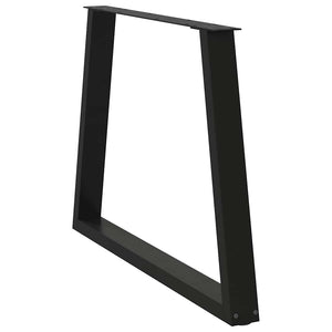 Esstischbeine V-Form, 100 cm, Schwarz, 3er-Set