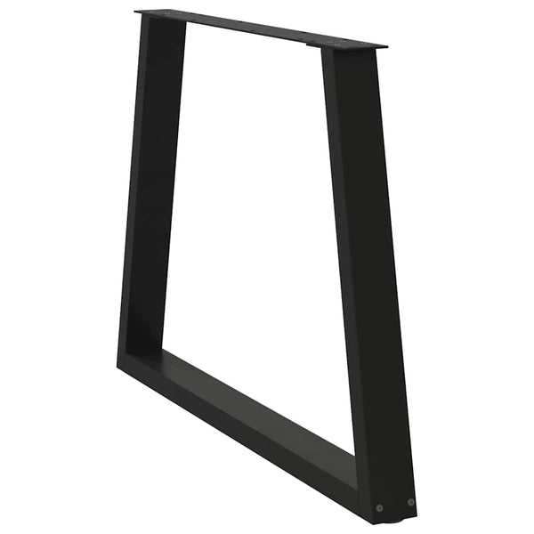 Esstischbeine V-Form, 100 cm, Schwarz, 3er-Set