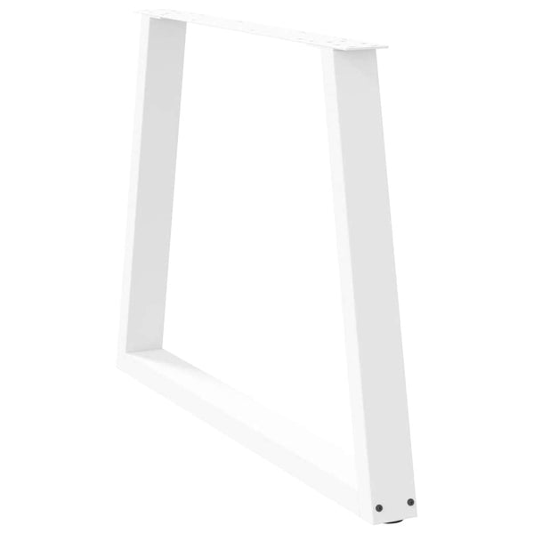 V-Form Tischbeine, 3er Set, Weiß, 100cm Stahl