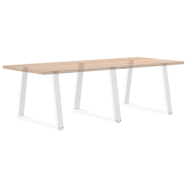 V-Form Tischbeine, 3er Set, Weiß, 100cm Stahl