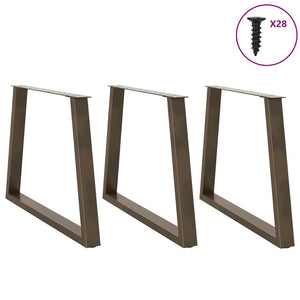V-Form Tischbeine aus Stahl, 3er Set