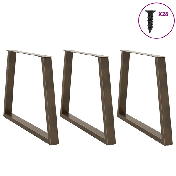 V-Form Tischbeine aus Stahl, 3er Set