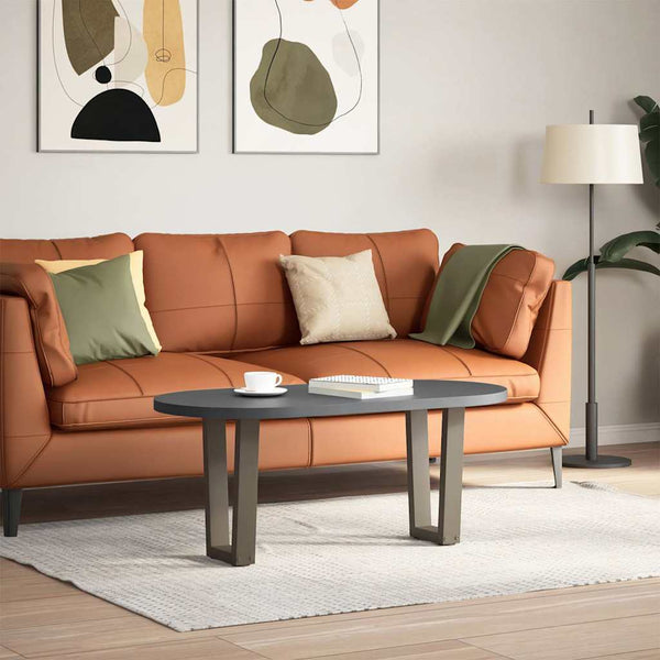 V-Form Couchtischbeine, Stahl Natur, 2er-Set