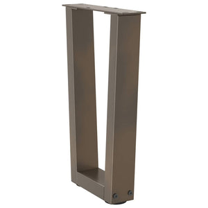 V-Form Couchtischbeine, Stahl Natur, 2er-Set