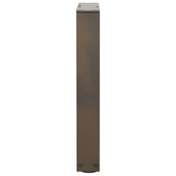 V-Form Couchtischbeine, Stahl Natur, 2er-Set