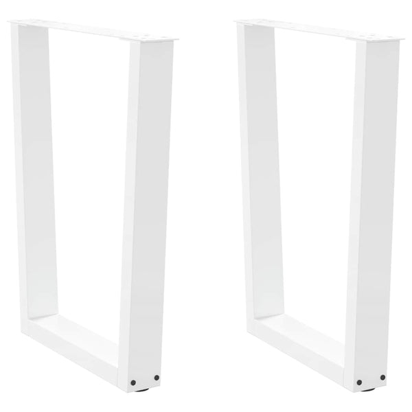 V-Form Tischbeine, 60 cm, Weiß, 2er-Set