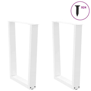 V-Form Tischbeine, 60 cm, Weiß, 2er-Set