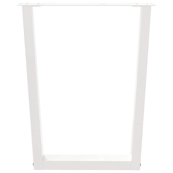 V-Form Tischbeine, 60 cm, Weiß, 2er-Set
