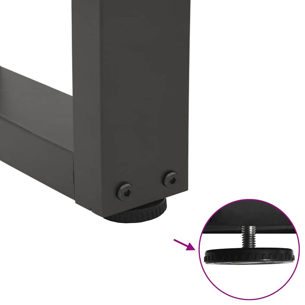 V-Form Esstischbeine Anthrazit, 2er Set