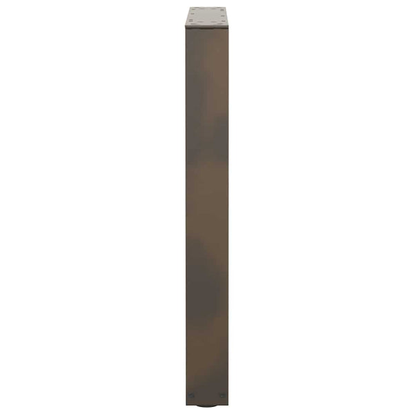 Esstischbeine V-Form, Naturstahl, 70 cm