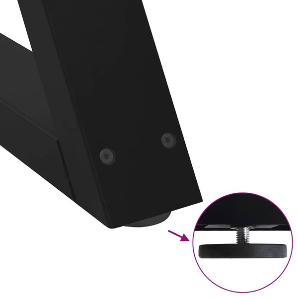 Schwarze Couchtischbeine, 30 cm, 2er-Set
