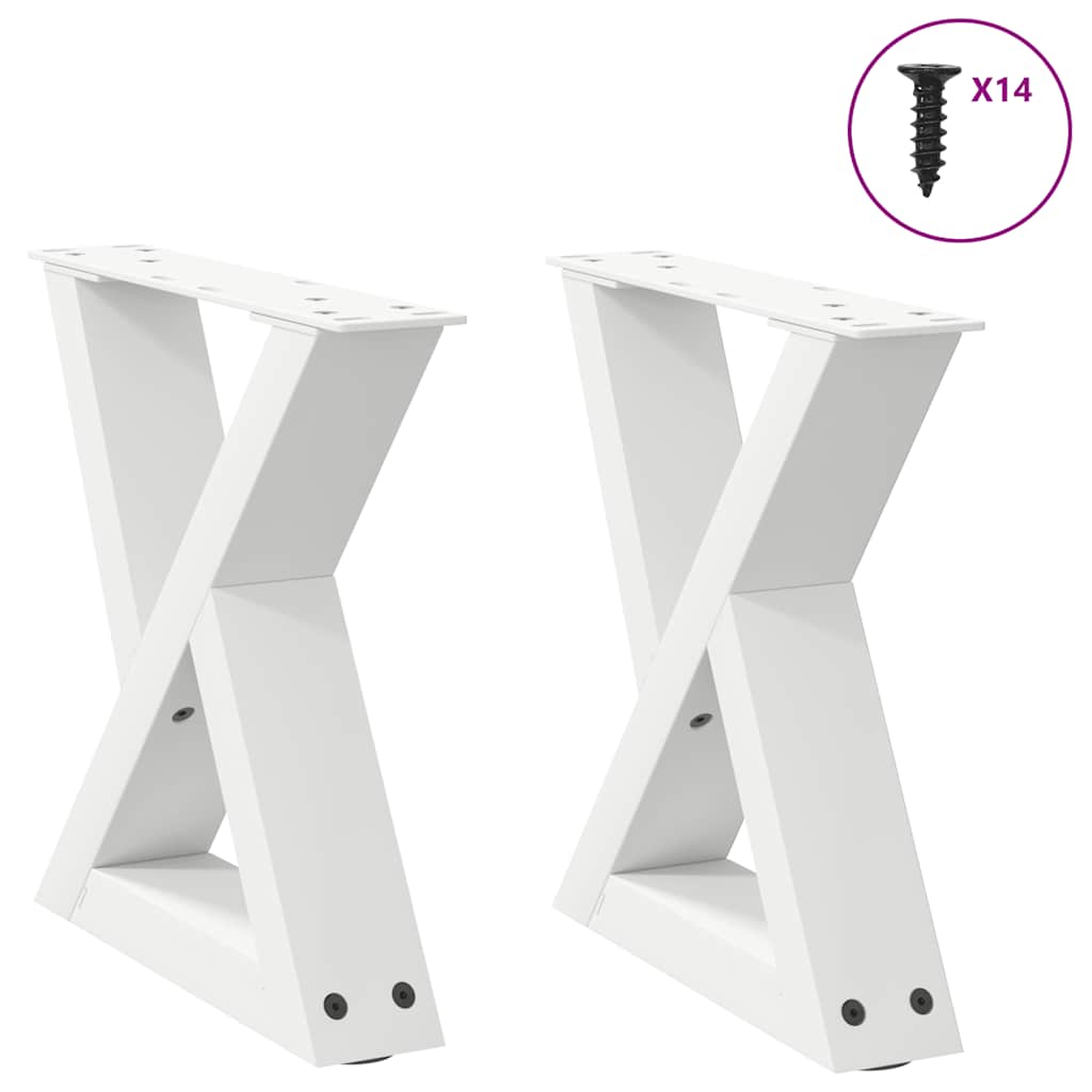 Weiße Couchtischbeine, 30 cm, 2er-Set
