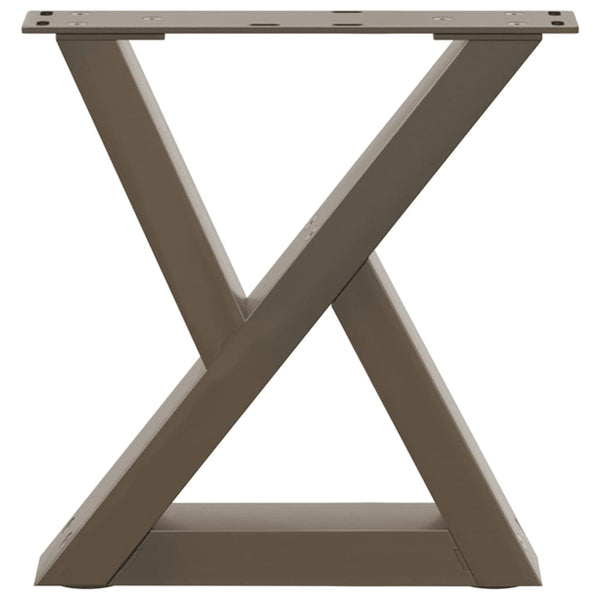 vidaXL Pieds de table basse 2 pcs Acier naturel 30x(30-31,3) cm Acier
