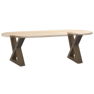vidaXL Pieds de table basse 2 pcs Acier naturel 30x(30-31,3) cm Acier
