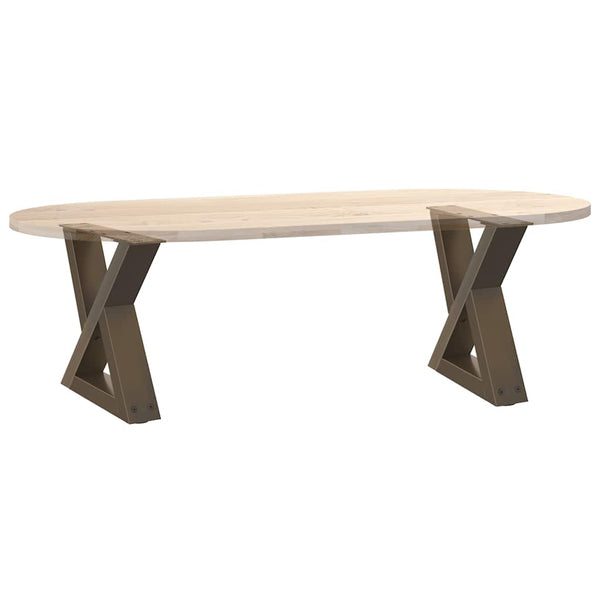 vidaXL Pieds de table basse 2 pcs Acier naturel 30x(30-31,3) cm Acier