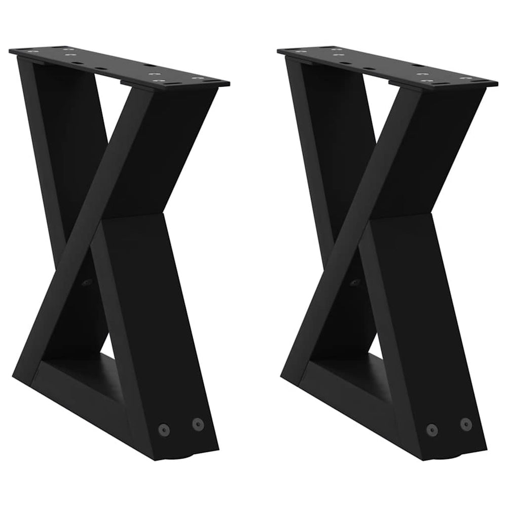 Couchtischbeine Schwarz 40cm, 2er Set